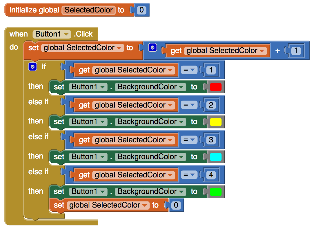 App Inventor Color Changing the color of a button (or other components) in App Inventor ...